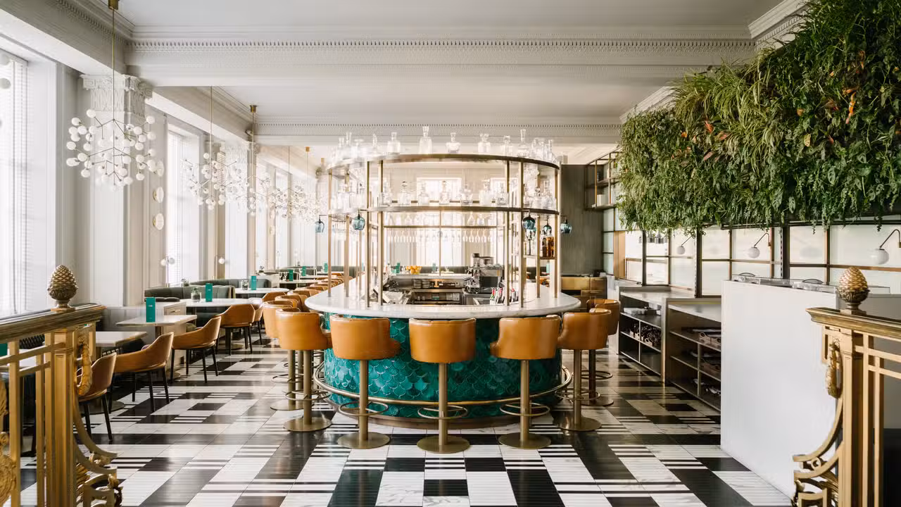 Interior - iasg restaurant at the Blythswood, Glasgow, 
