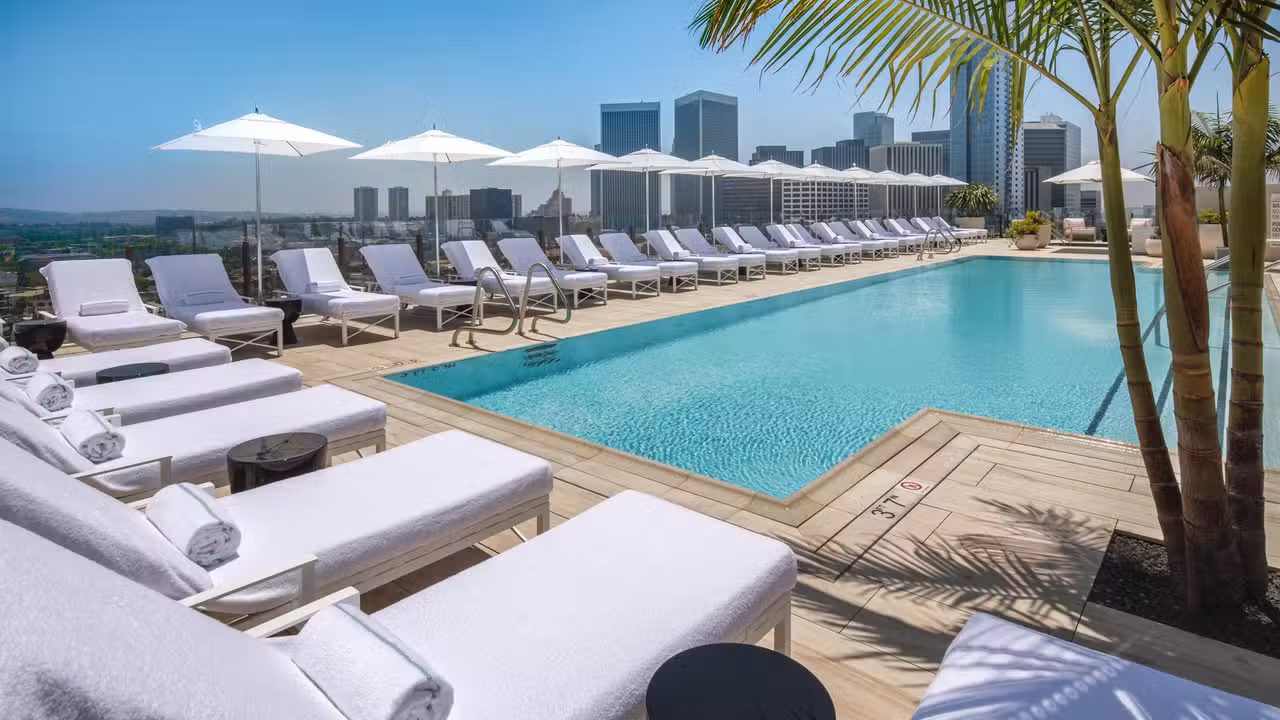 Pool & Cabana at Waldorf Astoria, Beverly Hills, CA