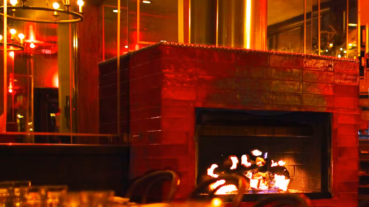 Cozy Dining Room Fireplace - Cafe Nell, Portland, OR