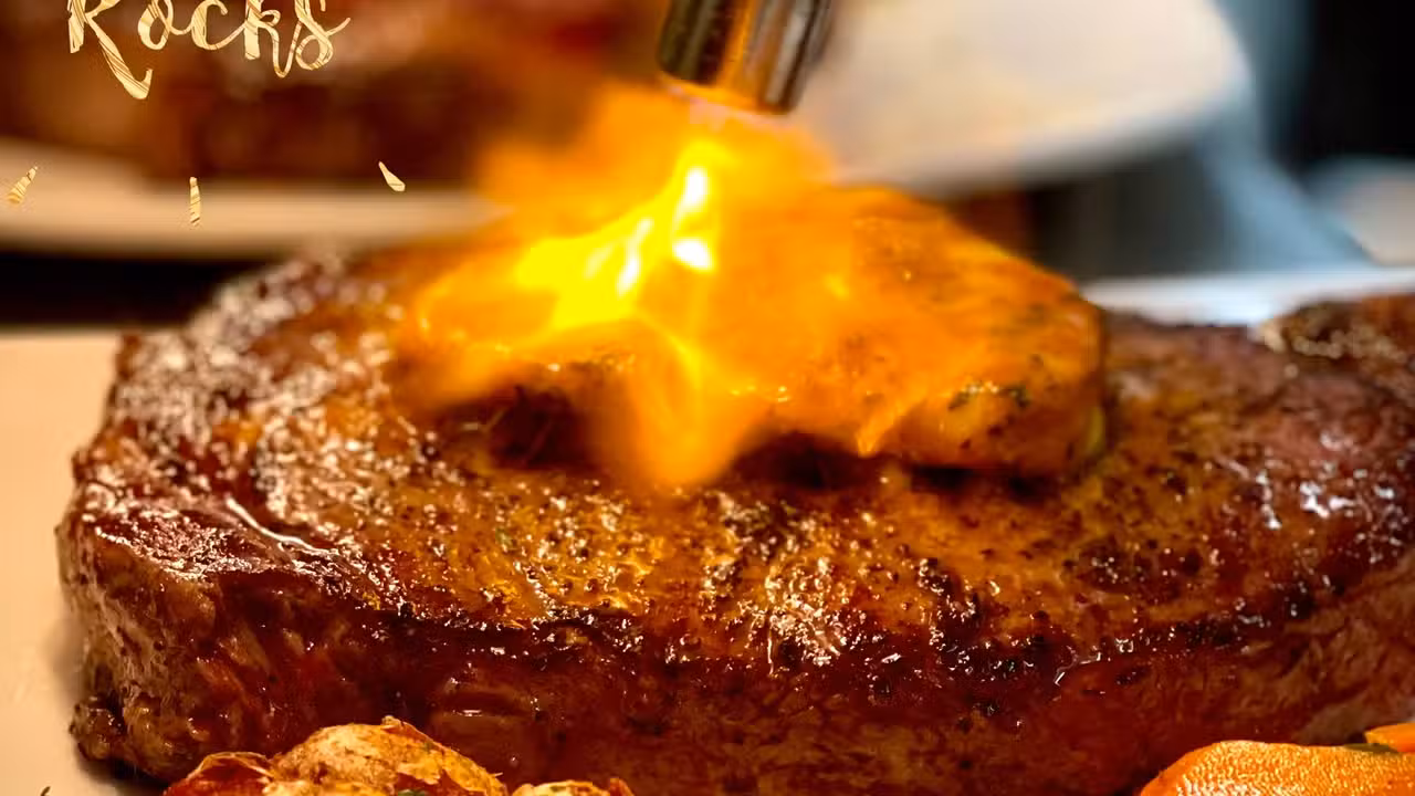The Vermilionaire!  20oz Local Dry Aged Ribeye! - On The Rocks Bar, Grill Casino, Worden, MT