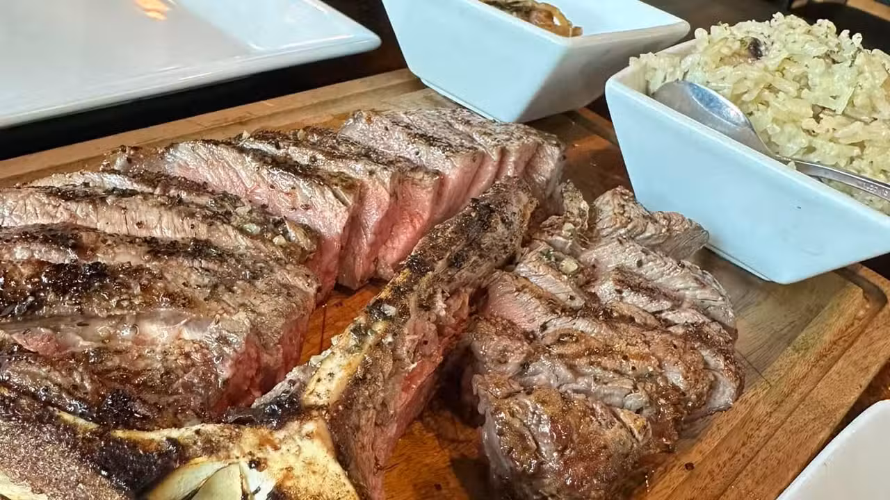 Porterhouse Steak Sliced tableside - Grill 68 Steakhouse, Beaverton, OR