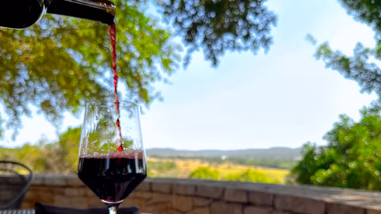 Pizza and wine with a view - La Calabria Pizzeria and Catering, Comfort, TX