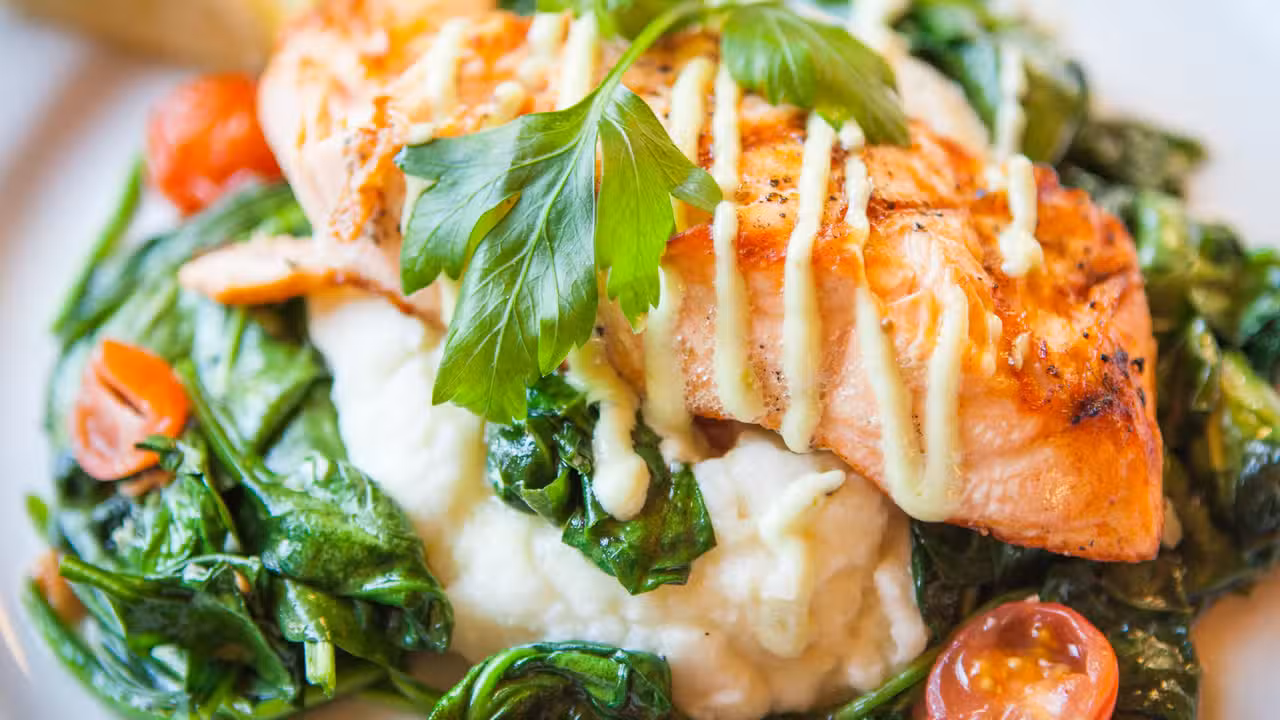 Coriander Salmon - Rosie McCann's Irish Pub & Restaurant - Santa Cruz, Santa Cruz, CA