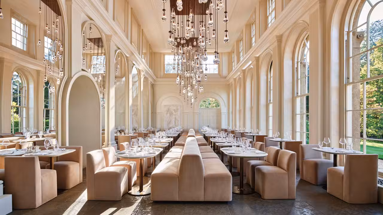 The Orangery main dining room at RH England - The Orangery at RH England, Banbury, Northamptonshire