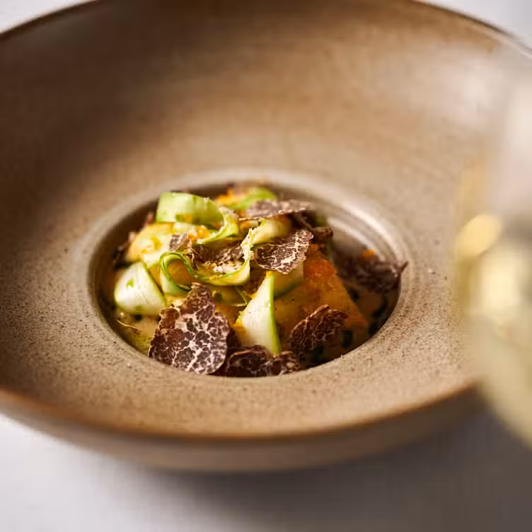 Agnolotti, Goats Curd, Asparagus - Box Tree Restaurant, Ilkley, West Yorkshire