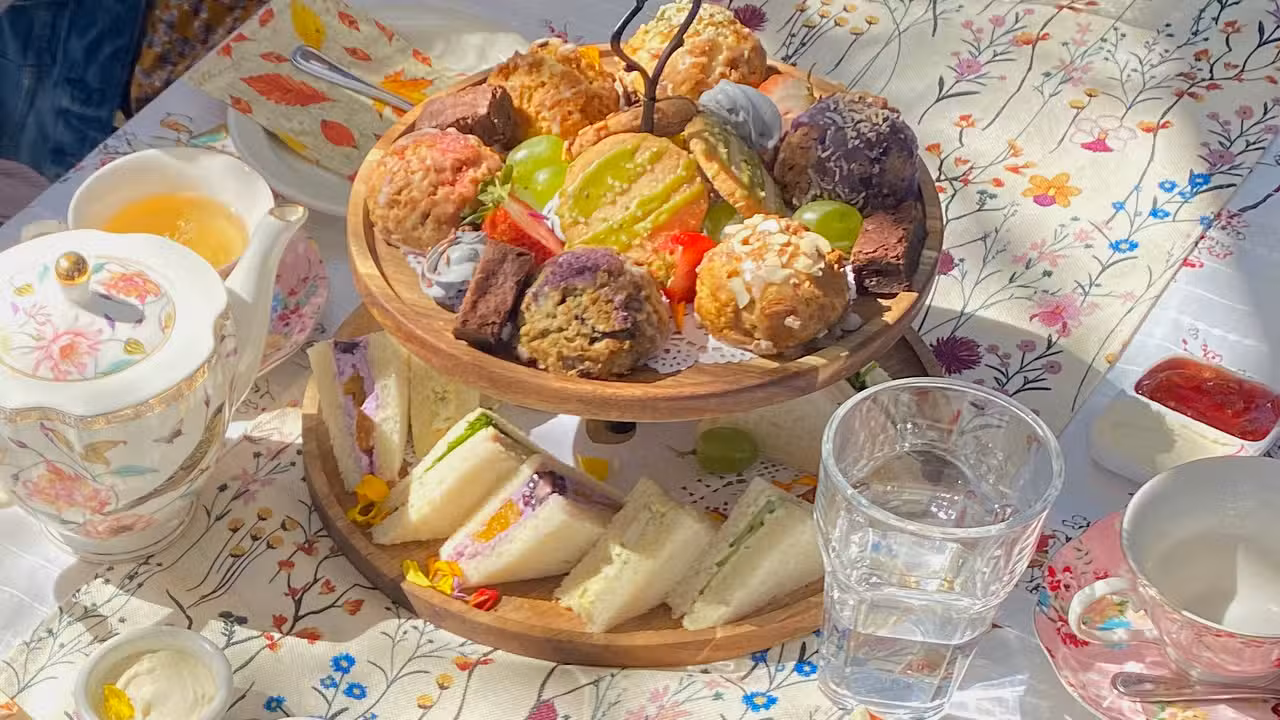 Afternoon Tea with scones, tea sandwiches  - Sugarbird Cafe, Glendale, CA