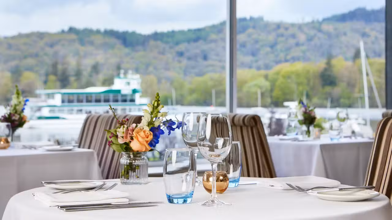 Interior - The Lakeview Restaurant at Macdonald Old England Hotel, Windermere, Cumbria