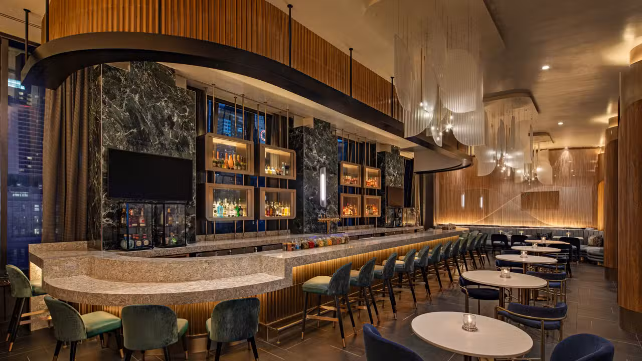 Interior - 42nd and Sky Lounge - Hilton New York Times Square, New York, NY