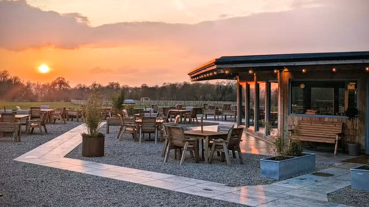 The Terrace at Sunset - Eight at Gazegill By Doug Crampton, Clitheroe, Lancashire