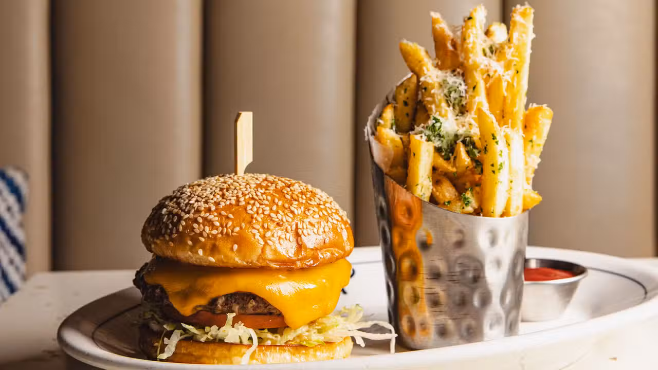 Brasserie Burger with truffle fries - Libby's - Lakewood Ranch, Lakewood Ranch, FL