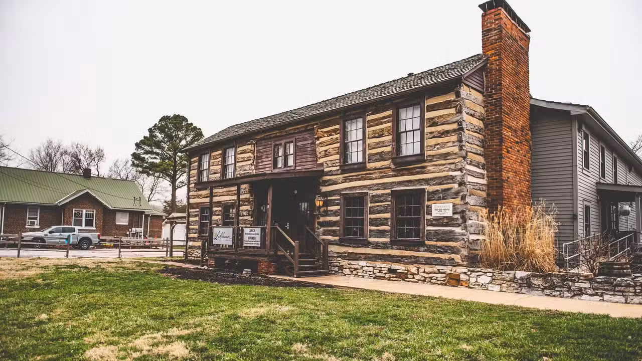 The "Old House", our 255-year-old cabin - LaChance Winery MO Kimmswick