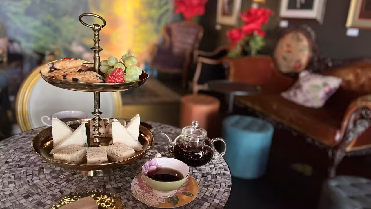 Wolf Afternoon Tea – a full-service experience - The Wicked Wolf Cocktail Bar + Tea Lounge & Café, Long Beach, CA