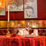 Special table and romantic menu photo