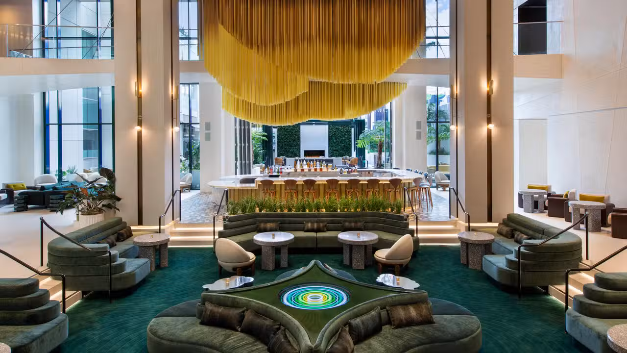 Living Room &amp; Garden  - The Living Room at W Hollywood, Los Angeles, CA