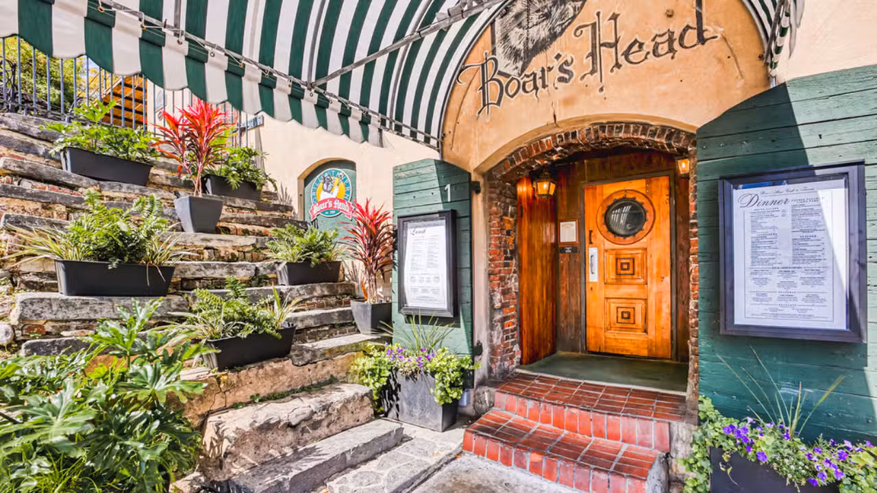 Front Entrance - Boar's Head Grill and Tavern, Savannah, GA