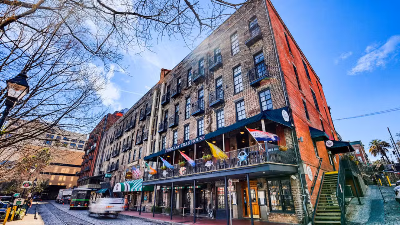 River Street View - Fiddler's Crab House, Savannah, GA