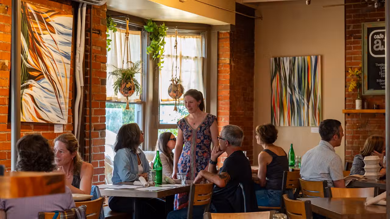 Interior dinning room cozy  - Cafe Aion, Boulder, CO
