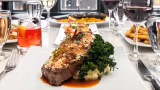 A photo of Chopps Italian Steakhouse & Bar at Boston Marriott Burlington restaurant