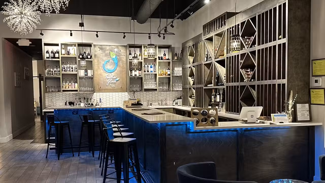 Warm, inviting and elegant - Feather Glass Wine Bar & Eatery, Vernon Hills, IL