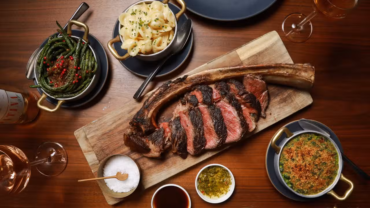 Nick + Stef's Tomahawk Steak - Nick & Stef’s Steakhouse - Los Angeles, Los Angeles, CA
