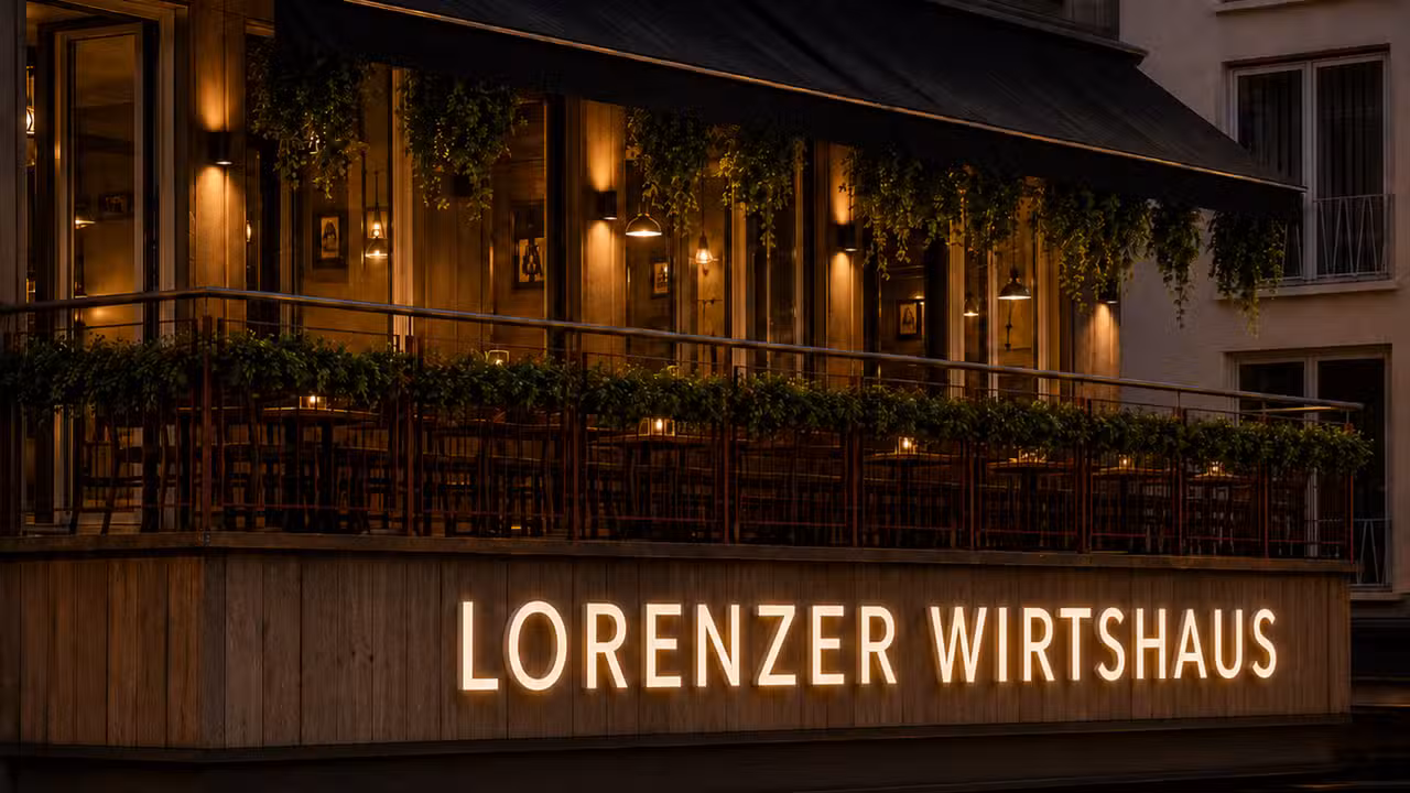 Einladende Abendansicht in Nürnberg - Lorenzer Wirtshaus & Biergarten, Nürnberg, BY