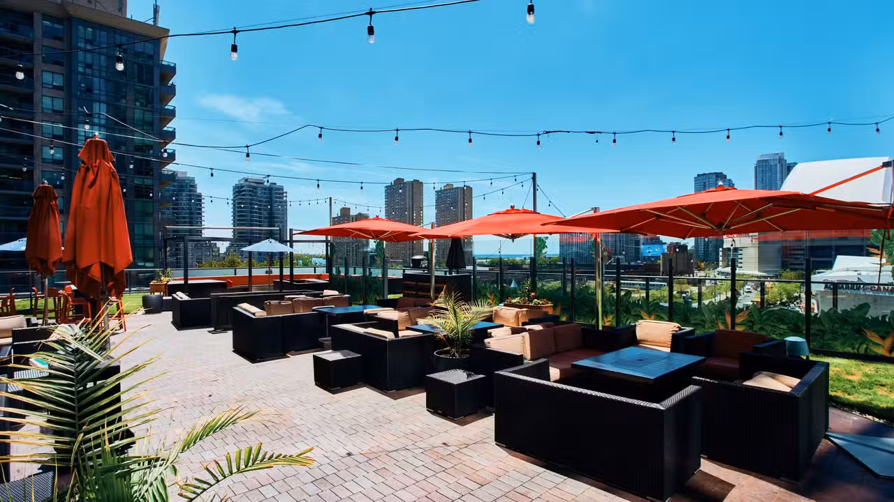 Forth Floor Rooftop with Toronto Skyline View - Bar Caña (The Roof at SOCO), Toronto, ON
