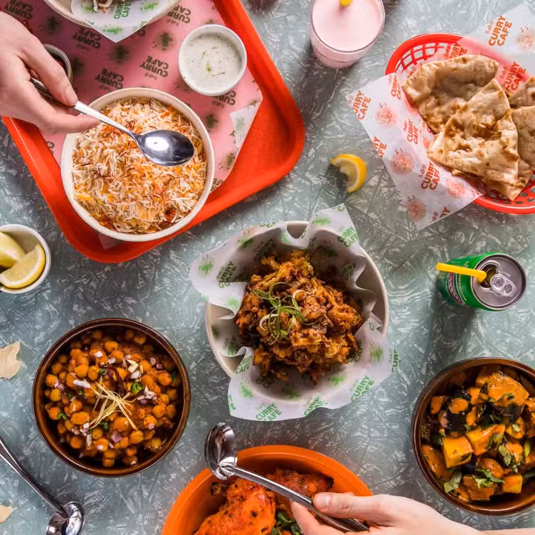 Table spread - Curry Cafe, Northcote, AU-VIC