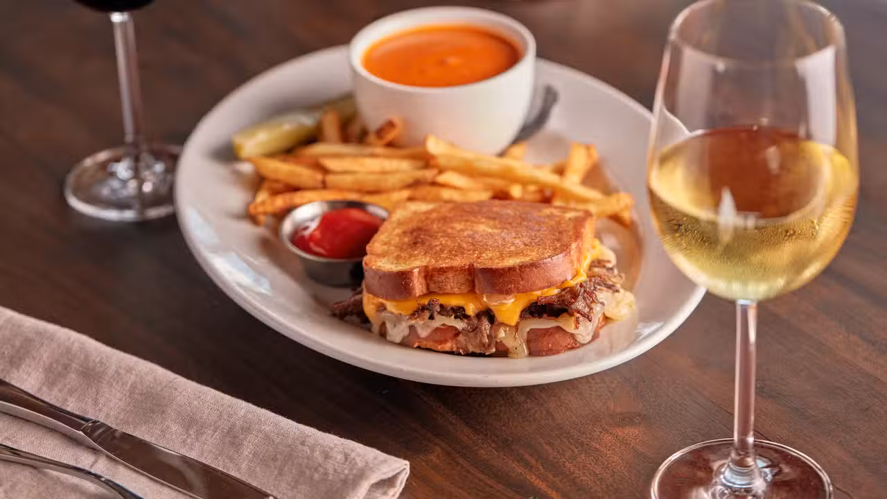 Short Rib Grilled Cheese and Tomato Bisque
 - Cooper's Hawk Winery & Restaurant - Tampa, FL, Tampa, FL